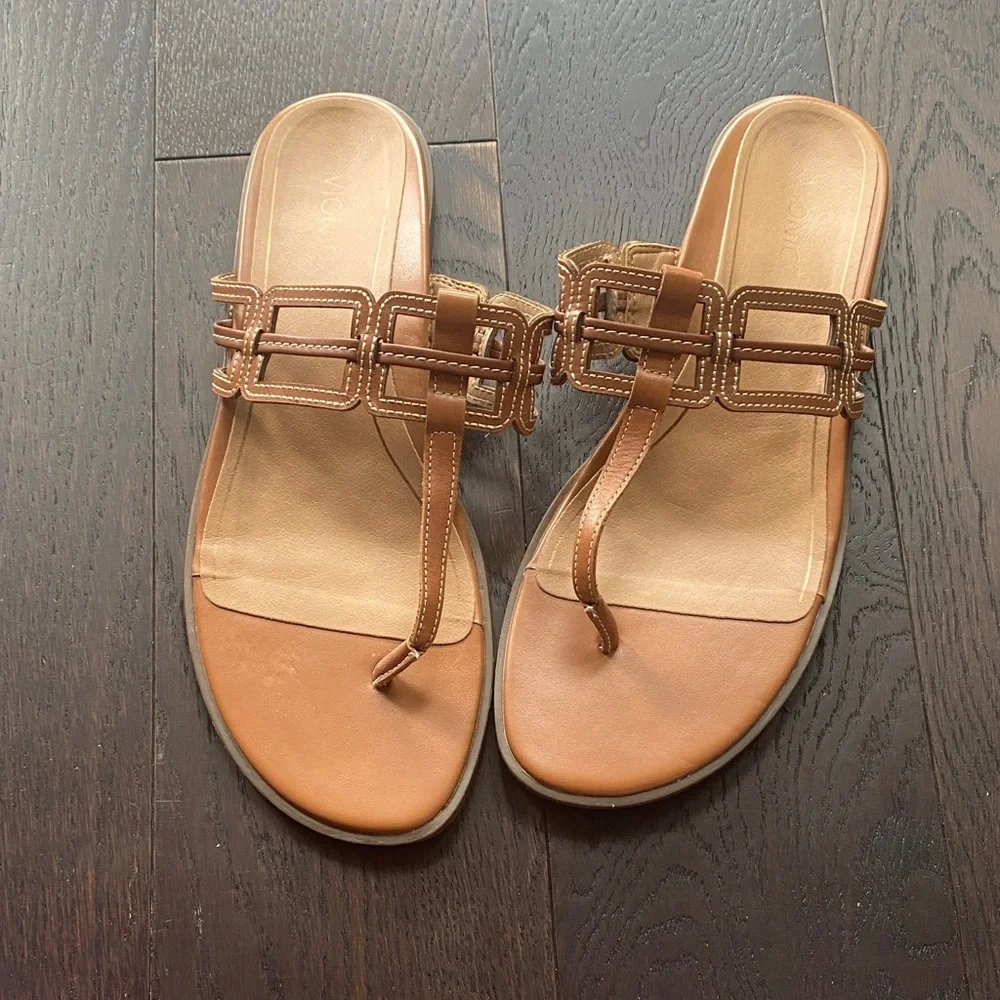 Vionic Alvara Tan Slide Sandals - Picture 2 of 7